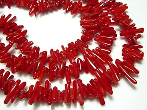 Coral treated shape sticks 8" pour création de bijoux uniques