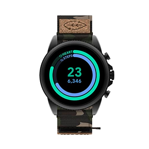 Fossil FTW4063 Men'S Gen 6 44Mm Stainless Steel And Cork Touchscreen Smart Watch thumb #8