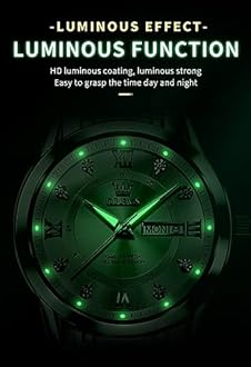 OLEVS Men's Watch Luxury Business Dress Watch UK Diamond Design Quartz Stainless Steel Waterproof Luminous Week Calendar Gift