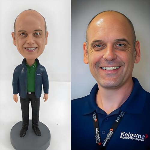 MEJELE Figura personalizada de hombre de negocios, muñeca de retrato 3D personalizada, escultura de cabeza estacionaria jefe, decoración de pastel de cumpleaños