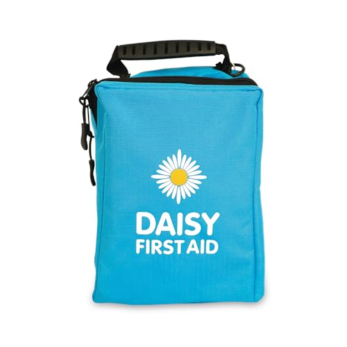 82 Piece Children's First Aid Kit | Eco Friendly Daisy First Aid Premium Travel | Paediatric, Family First Aid Kit for Home and Holiday. Essentials for Toddlers | Recycled Material Zip Up Case