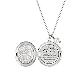 Sister Jewelry Gifts from Sister A Sister is God's Way of Making Sure We Never Walk Alone Hidden Message Long Locket Necklace
