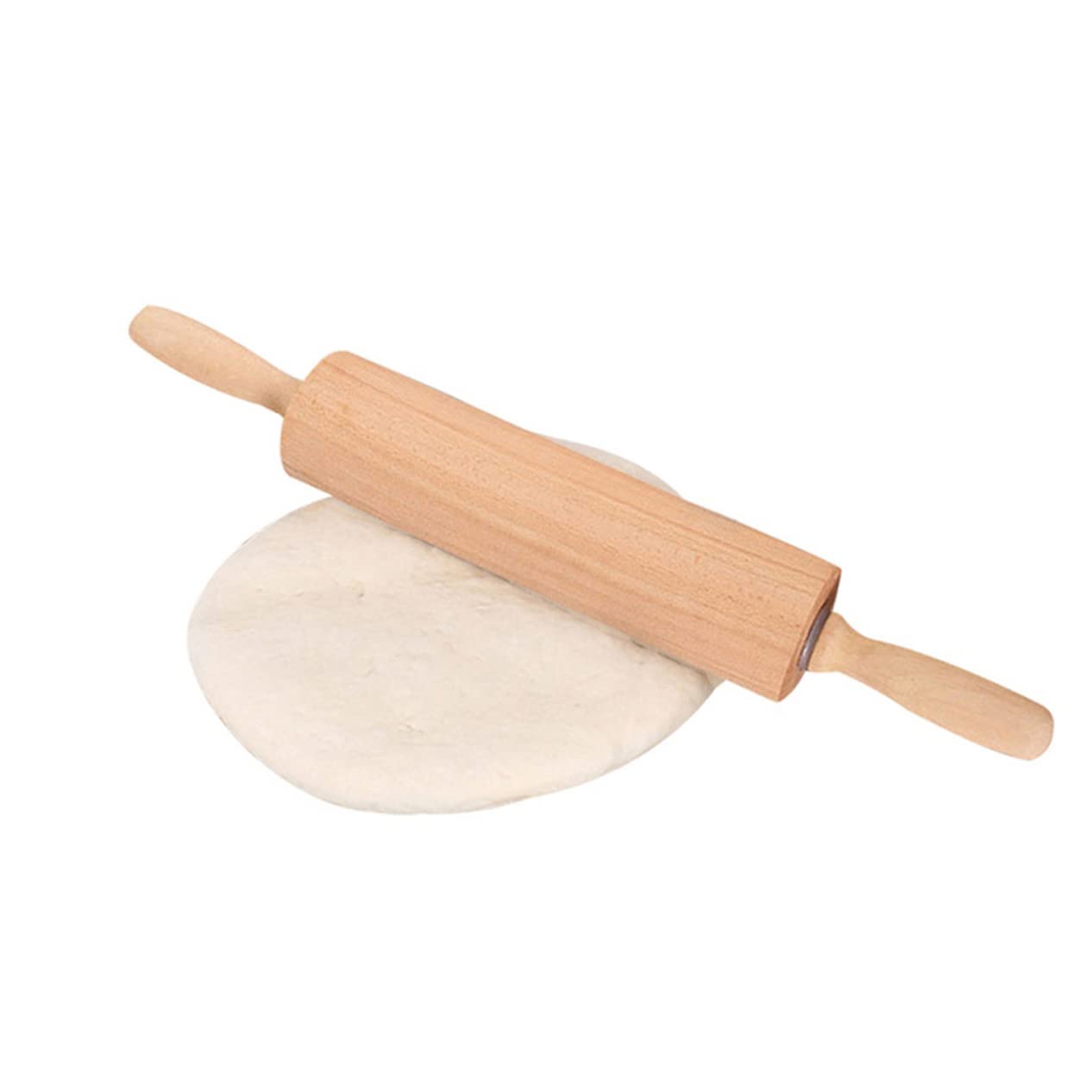 VALICLUD 2 Stück Unbemalte Wachsfreie Teigrolle aus Buchenholz 47x6cm mit Glatter Oberfläche und Einfache Reinigung für Pizza und Gebäck Backen