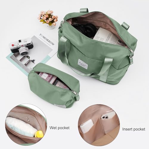 Image of LONG VACATION Luggage Sets with Spinner Wheels, Carry on Suitcase 3 Piece