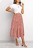 MEROKEETY Women's Boho Leopard Print Skirt Pleated... #4