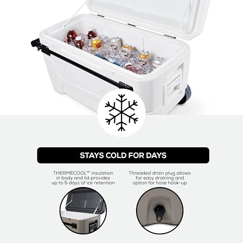 Igloo Sportsman Glide 110qt Wheeled Cooler, sandstone