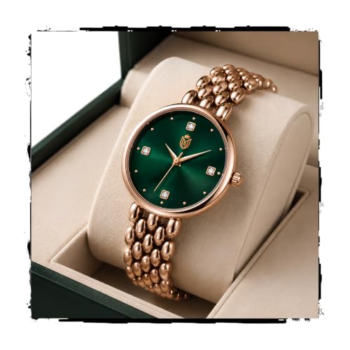 Image of MOOVER Analog Watch for Women & Girls | Luxury Bracelet Style Ladies Wrist Watch | Crystal Dial with Premium Stainless Steel Chain Strap | Fashion Watch for Daily Wear, Party & Gift