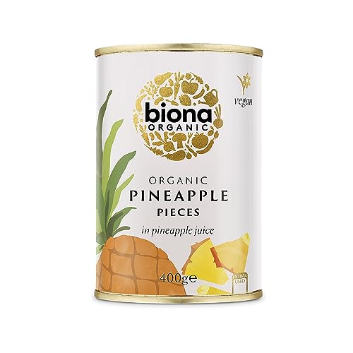 Biona Organic Pineapple Pieces 400g, Pack of 6
