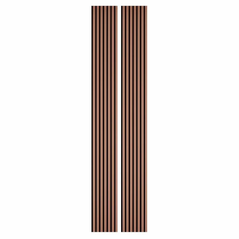 DECOON - Lote de 2 paneles listones de madera (250 x 30 x 1,9 cm), color negro