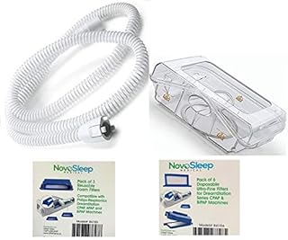 Philips Respironics Dreamstation Cpap & BIPAP Supplies Bundle including:System One_ Dreamstation Heated Tubing ,DreamStation Water Chamber, 6 Disposable Ultra-Fine replacement filters and 3 DreamStation Compatible Reusable Foam Filters For Dreamstation by Novosleep