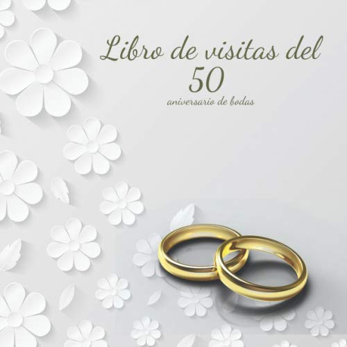 Livre d'or 50 ans de mariage et album photo de noces d'or élégant