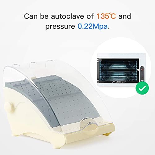 142 Holes Dental Burs Holder With Cover Case, Bur Block Station Organizer Box Dentist Retainer Case For Needle, Bur, File #TOP6