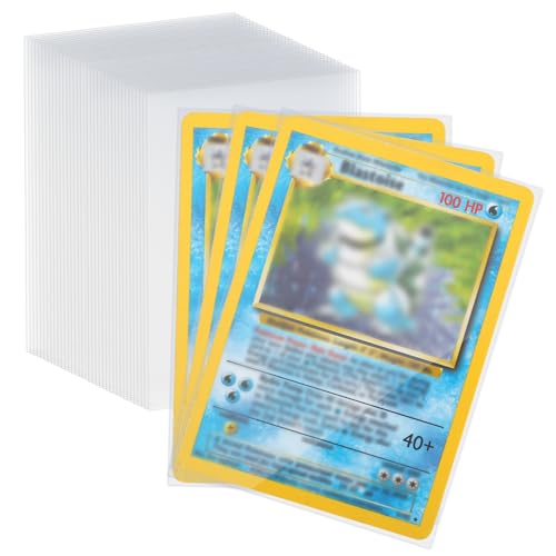Fundas Cartas, 100 Fundas Para Cartas 66 X 92 Mm 0.1 Mm Transparente Soft Sleeves Para Trading Cards Pokemon