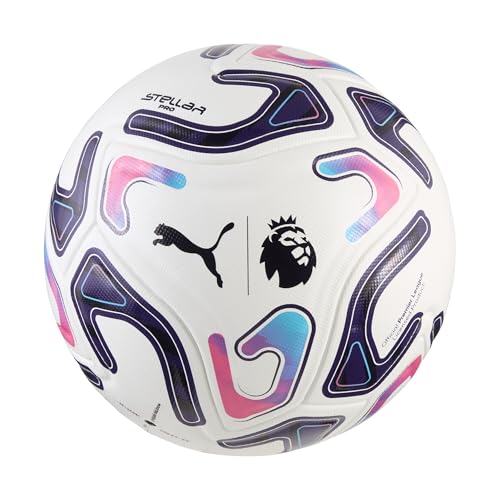 PUMA Ballon de Football Stellar Pro Premier League Reactivity (Homologué FIFA® Quality Pro) 5, White Multicolor