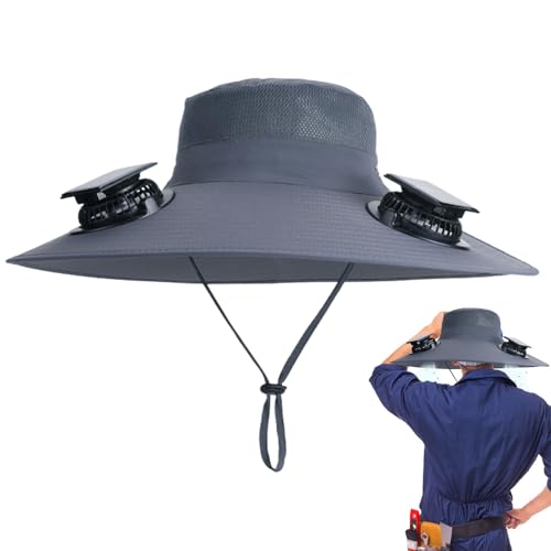 Chapeau avec ventilateur solaire homme anti-UV imperméable pour golf