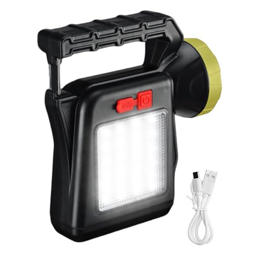 Solar Flashlight   Camping Lights | Outdoor Fishing Flashlights | Portable Antorch for Hiking Biking Camping, Handheld Outdoor Lighting Tool | Solar Panel And Type C Port, Enabling Fast Charging
