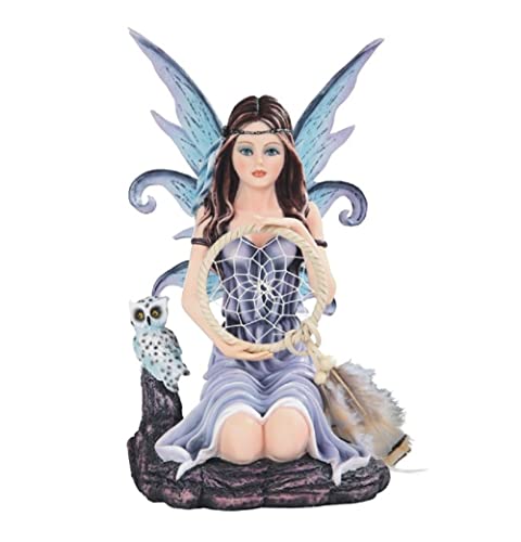 Estatua decorativa mística de 26,7 cm con atrapasueños de estrella 2