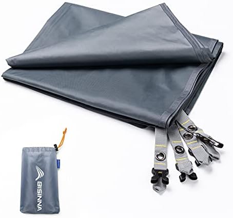 BISINNA Waterproof Camping Tarp Mutifunctional Tent Footprint for 1-2 Person Tent, Groundsheet Picnic and Beach Mat with Drawstring Carrying Bag for Picnic, Hiking and Other Outdoor Activities