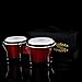 Glory Bongo Drums 6” and 7” Wood Percussion Instrument Bongos with bag and tuning Key,Red