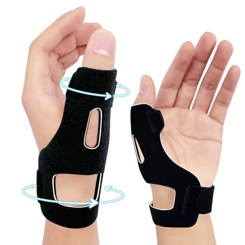 NOSIDAK Thumb Brace, Trigger Thumb Spica Splint Wrist Support, De Quervains Tenosynovitis Brace, Semi-rigid Thumb Splint for CMC, Arthritis, Tendonitis, Carpal Tunnel, Sprain, Osteoarthritis - Left