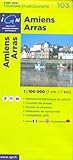  Amiens, Arras(France, Picardie) 1:100.000 randonnée topographique, le cyclisme et la carte routière n ° 103, IGN