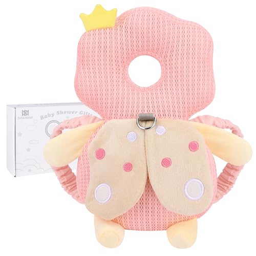 Bebamour Protección para la Cabeza del bebé Suave y Transpirable Soporte para la Cabeza del bebé Almohada para bebés Reposacabezas Anti-caídas(Butterfly)