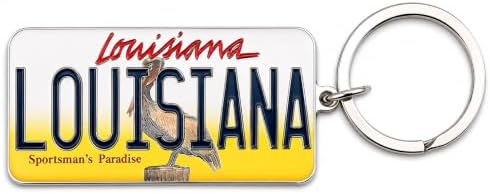 Louisiana Keychain Souvenir Sportsman's Paradise License Plate Key Ring image 5