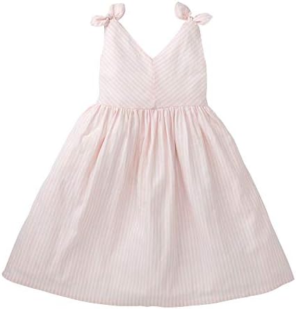 Hope & Henry Girls' Sleeveless Bow Shoulder Swing Dress