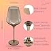Saludi Original Smokey Sand Wine Glasses, 16.5oz (Set of 6) Stemmed Single Color Smoky Amber Brown Neutral Glass - Great for All Wine Types and Occasions or Gifts - Luxury, Durable, Hand-Blown