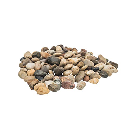2 Pounds River Rocks, Pebbles, Outdoor Decorative Stones, Natural Gravel, for Aquariums, Landscaping, Vase Fillers, Succulent, Tillandsia, Cactus Pot, Terrarium Plants, SG2133. (32-Oz).