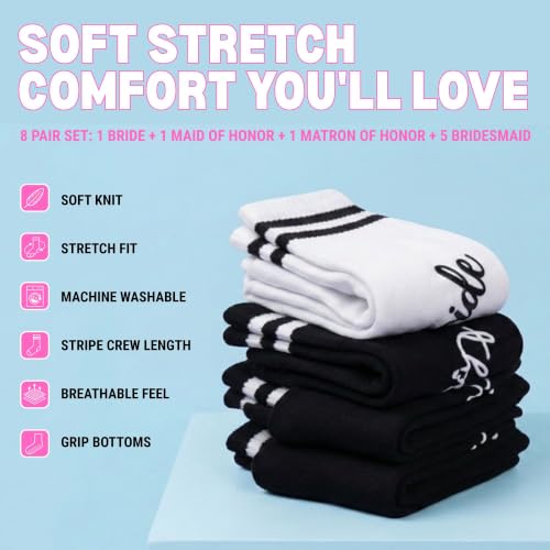 Image of Funky Junque Bride Crew Socks, Bachelorette Wedding Party Gift
