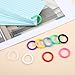100 Pcs Card Rings Plastic Binder Rings 0.81 Inch Inner Diameter Small Binder Ring Flexible Loose Leaf Ring Multi Purpose Organization Clips for Index Cards Flashcards Documents and Office Supplies