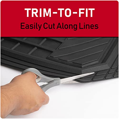 Dickies® 4-Piece Black Deep-Tray Floor Mats - Heavy-Duty Protection, Enhanced Spill Containment, Custom Fit For Ultimate Interior Safety And Style (80101Adc) #TOP5