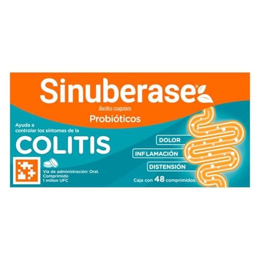 SINUBERASE Bacillus Coagulans - Comprimidos, 48 Tabletas, Paquete de 1