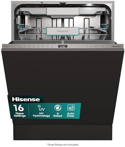 Hisense Integrated Standard Dishwasher - Black -...