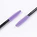 BIHRTC Pack of 100 One-Off Disposable Silicone Eyelash Mascara Brushes Wands Applicator Eyebrow Brush Makeup Tool Kit Set (Tower Shape - Black+Purple)