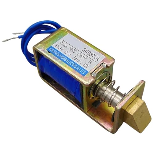 Electroimán de solenoide 24V de 15N tipo bloqueo para control de accesos 6