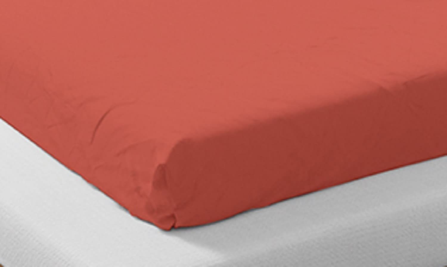 Organic Cotton Fitted Sheet (Orange, 90_x_200_cm)