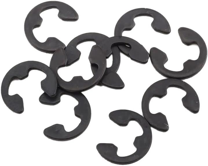 Generic 300pcs E-Clip 1.5/2/3/4/ 5/6/ 8/9/10mm Retaining Ring Assortment Kit black