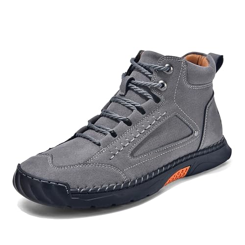 Chaussures pour femme en simili cuir gris newrong taille 40 2/3 avec semelle plate