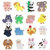 16pcs Fridge Magnets for Kids Animals Shapes - Magnetic Animals Rubbers Baby Toy Gifts, Cute Cartoon Farm Animals Fridge, Educational Magnet Board, Refrigerator Magnet Toddlers