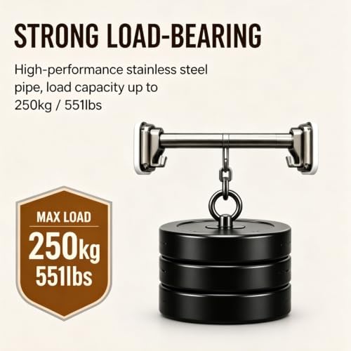 Tringle extensible à ressort sans percer barre rideau grise 65-100cm - 8