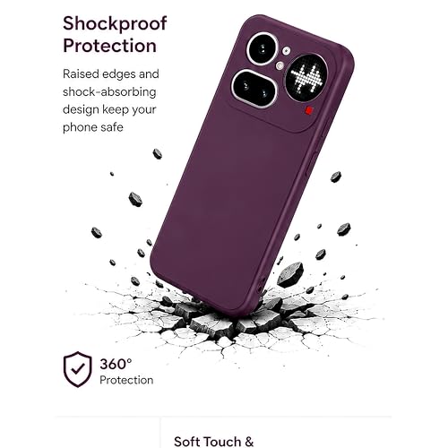 Image of FIRST MART Matte Silicone Back Cover for Nothing 4A Pro - Purple