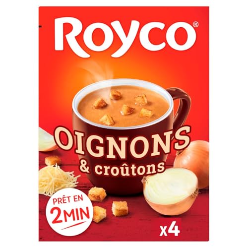 Soupe ROYCO déshydratée oignon croûtons sachet individuel repas minute chaud