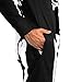 Tipsy Elves Halloween Skeleton Costume for Men - Comfy Adult Skeleton Jumpsuit with Hood - Men's White Bones Jumpsuit Halloween Costume with Full Zip Hood Size Large