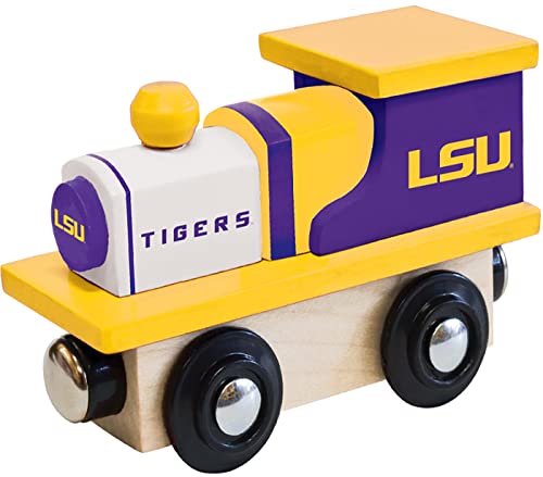 MasterPieces NCAA Louisiana State LSU Tigers Wood Train - Premium Quality, Educational, and Fun Activity for Kids and Families - Great Gift Idea for Holidays, Birthdays, and Everyday Playtime