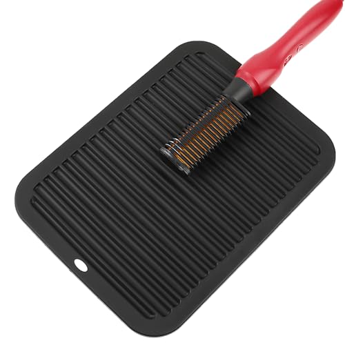 WLLHYF Large Silicone Heat Resistant Mat for Curling Iron Hair Straightener Iron Flat Appliances Hair Dryer Hair Styling Tools Appliances Pro Curling Iron Mat Hot Tools Mat(11.8X9inch
