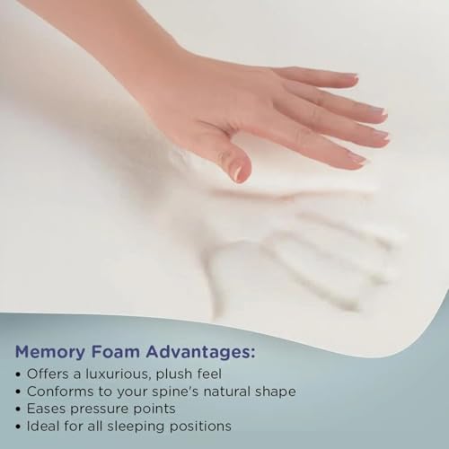 Image of Nilkamal SLEEP Plus Orthopedic Support Memory Foam Mattress | 10 Years Warranty | Single Size | 10 Inch Bed Mattress | Reversible Design | Breathable Knitted Fabric | Medium Firm, (72 x 36 x 10)