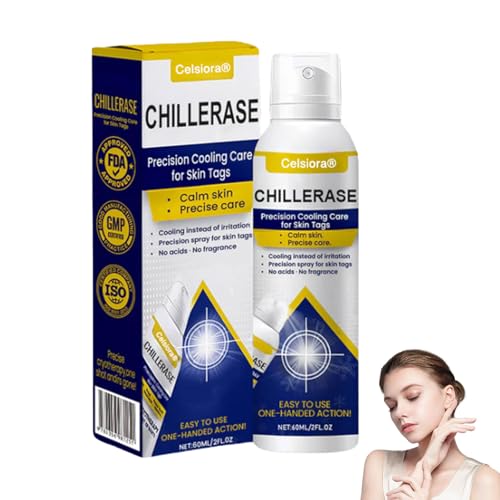 Celsiora ChillErase Cooling Spray for Skin Tags 2026 New Skin Tags Remover Spray Soothing and Cooling Formula Natural Ingredients for All Skin Types 60ml (1 pc)