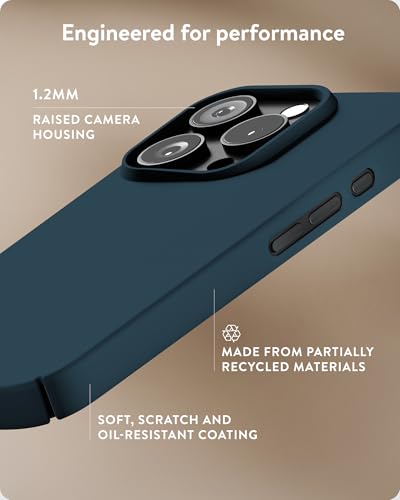 Mous for iPhone 16 Pro Max Case Slim MagSafe Compatible - Super Thin 2.0 - Magnetic Phone Cover - Navy Blue - Image 4